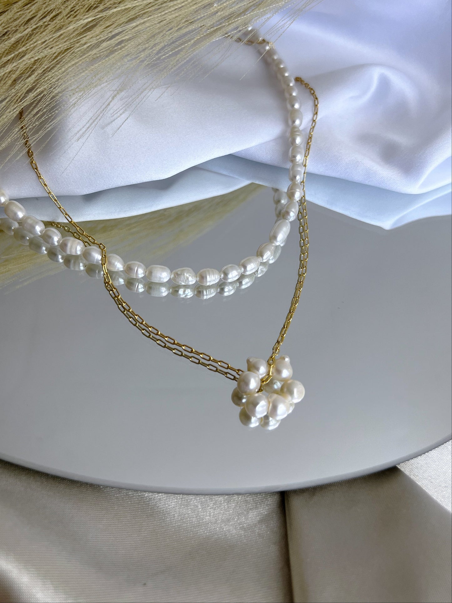 Pearl Flower Necklace