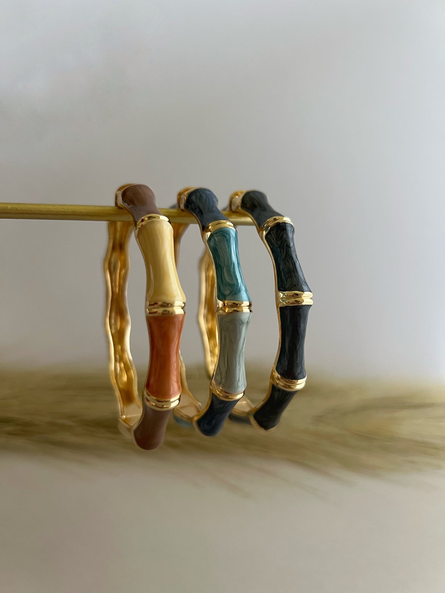 Aqua Bamboo Bracelet