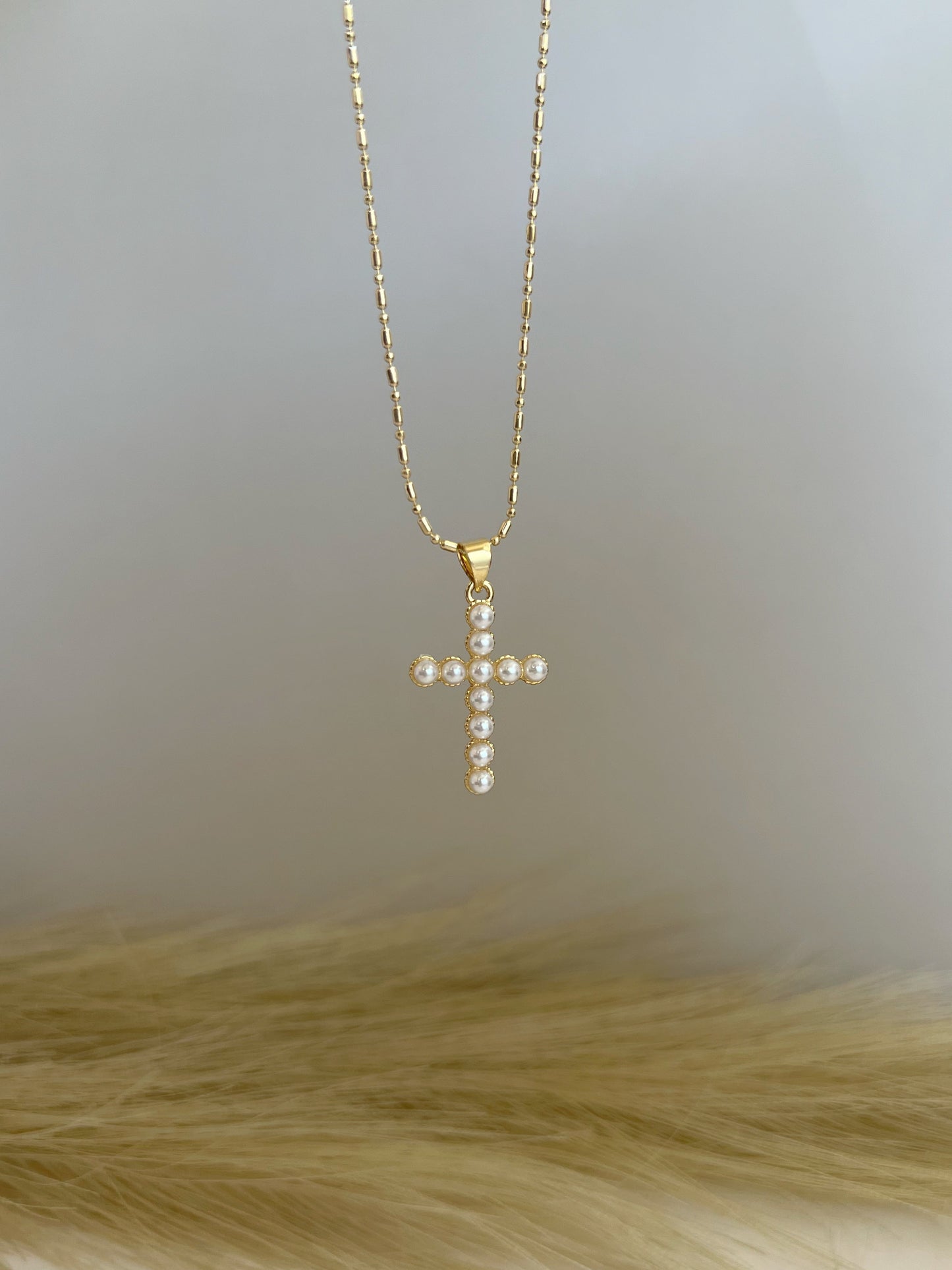 Pearl Cross Necklace