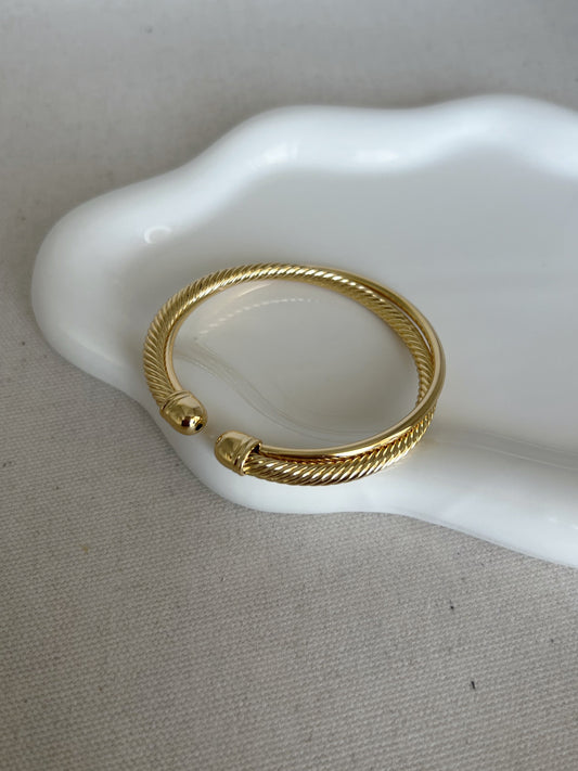 Mixed Gold Bangle