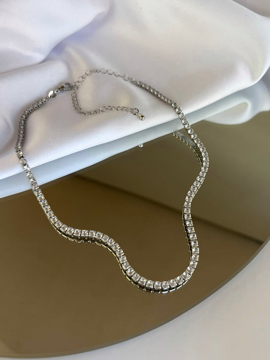Tennis Silver Necklace