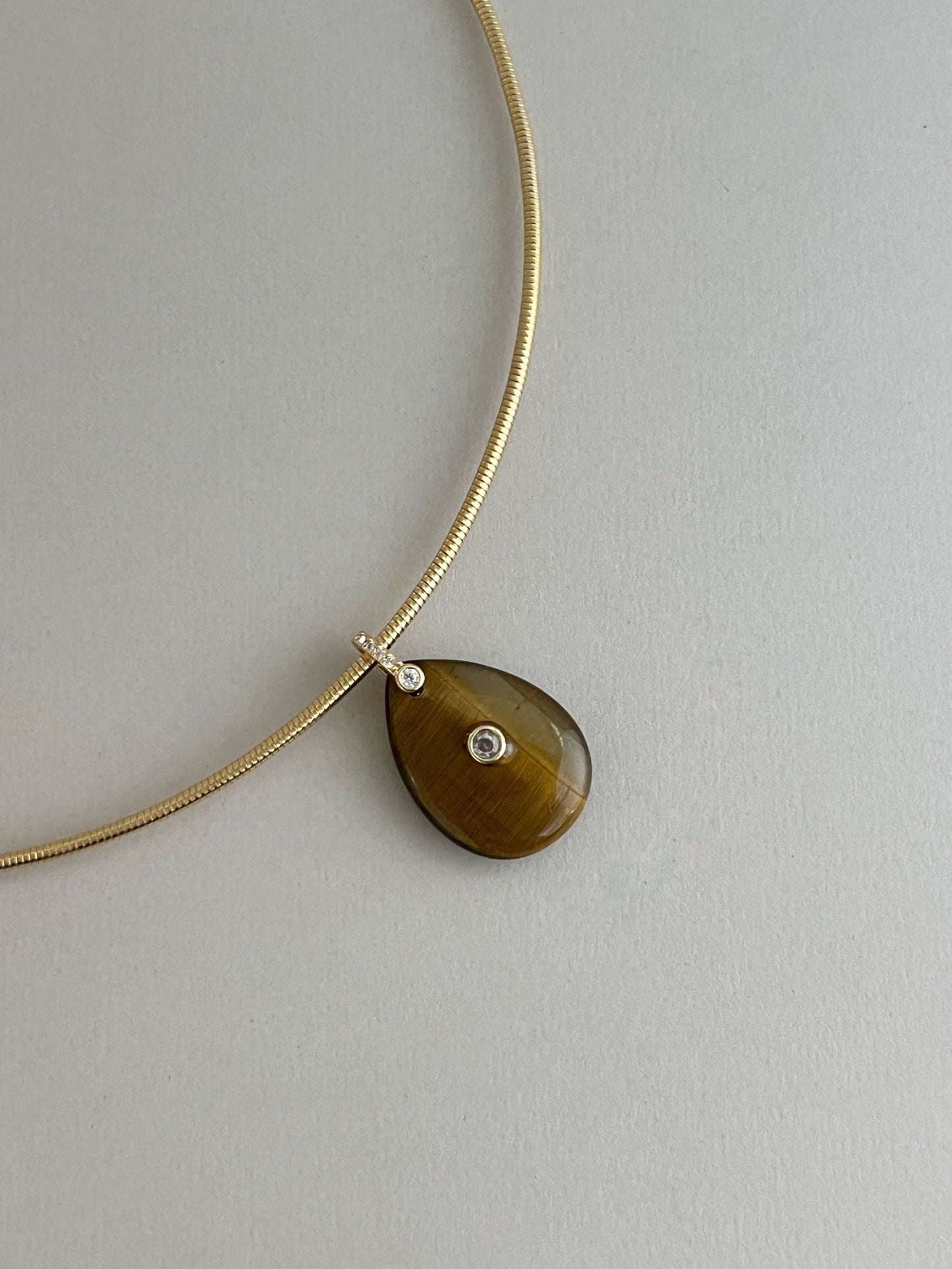 Ojo de Tigre Pure Stone Necklace