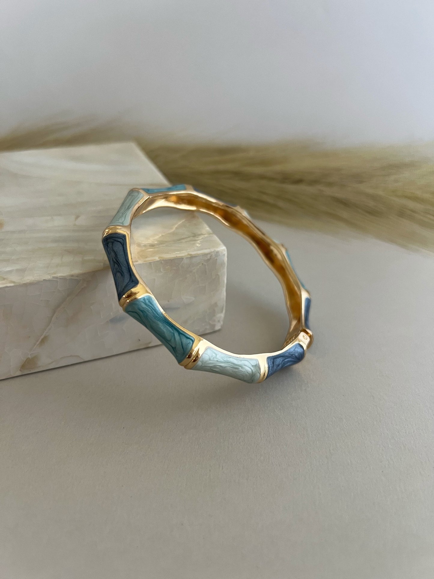 Aqua Bamboo Bracelet