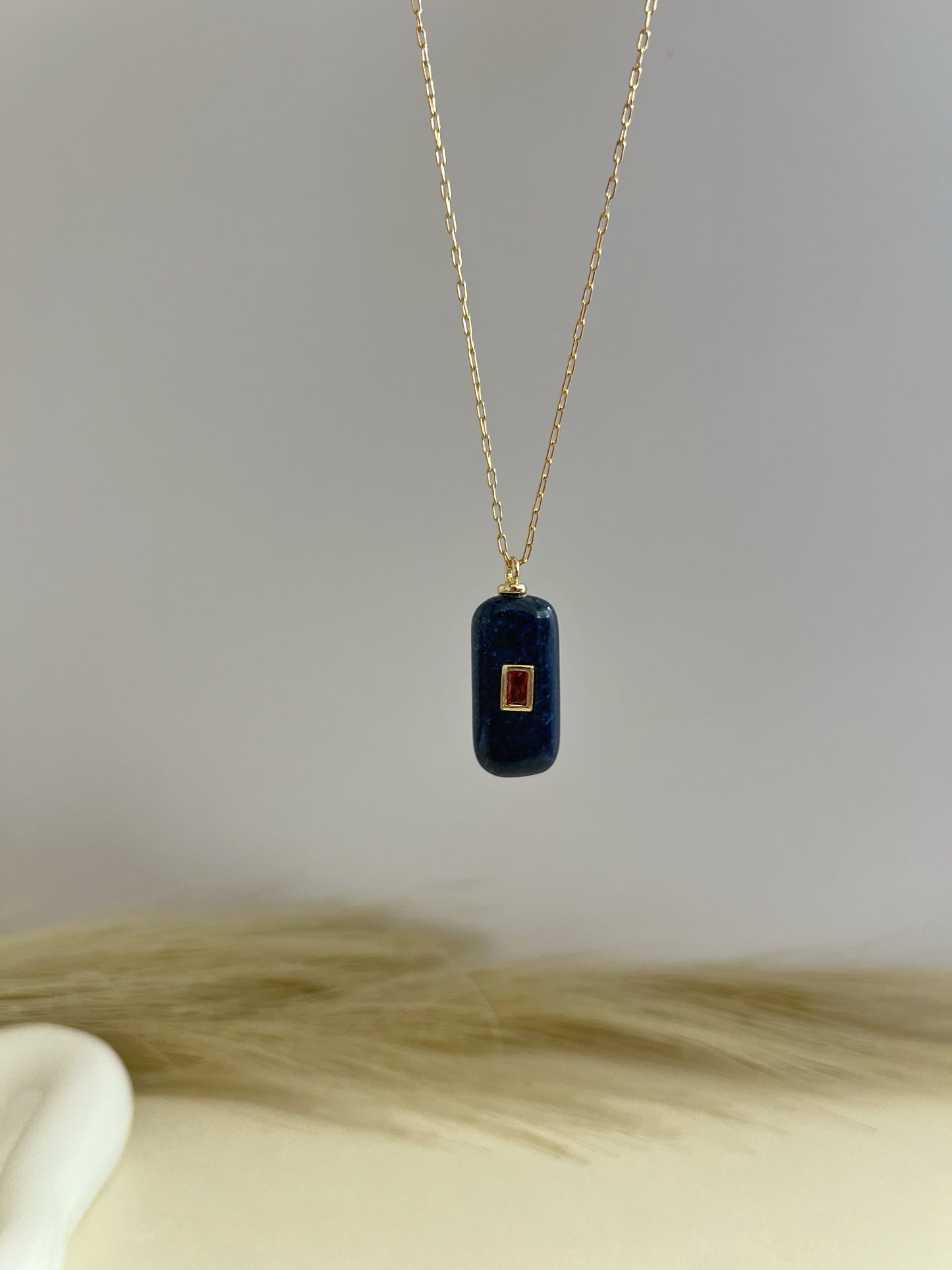 Dije Rectangular Piedra Natural