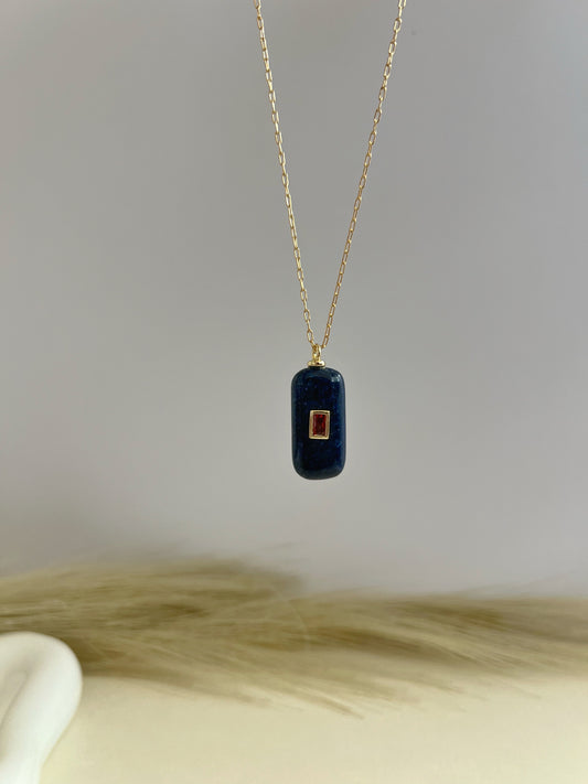 Dije Rectangular Piedra Natural
