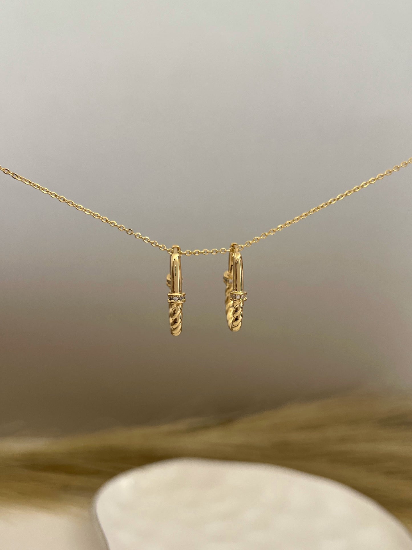Athena Gold Hoops