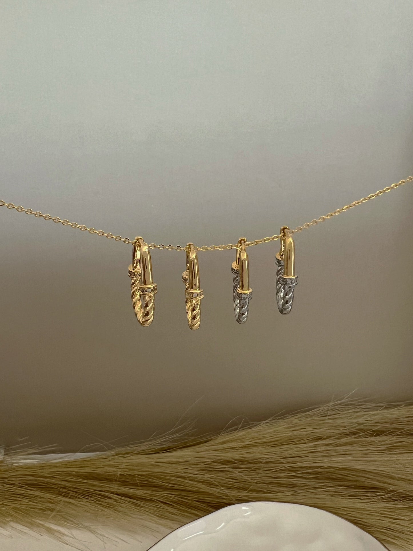 Athena Gold Hoops