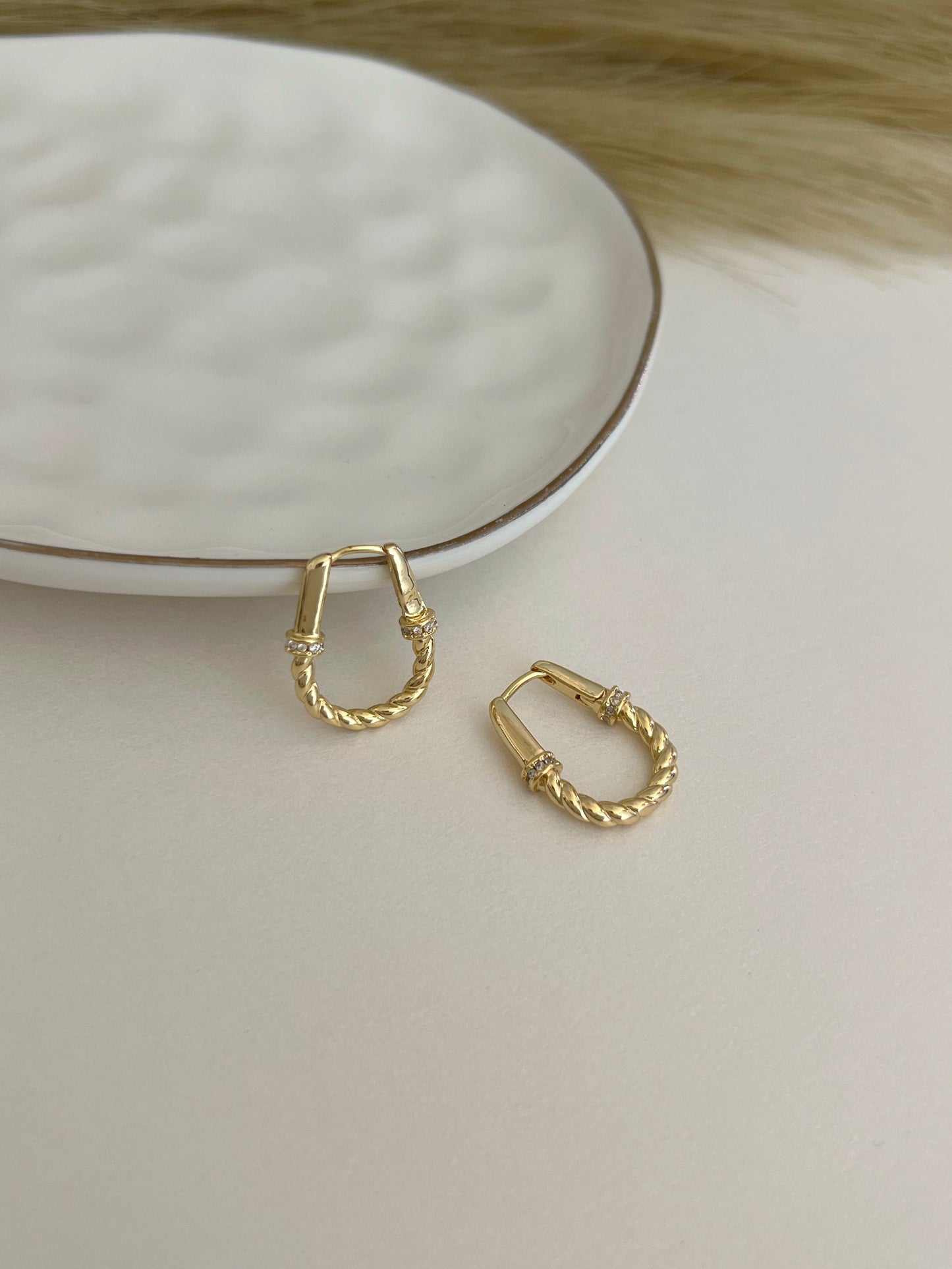 Athena Gold Hoops