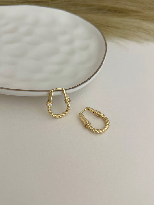 Athena Gold Hoops