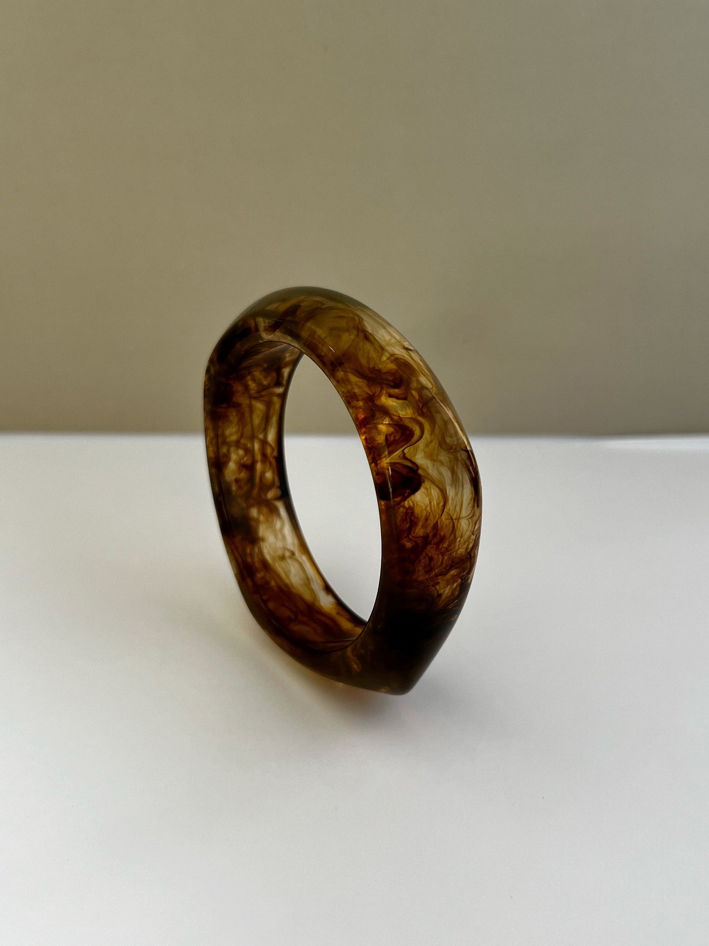 Marbled Chunky Bangle Bracelet
