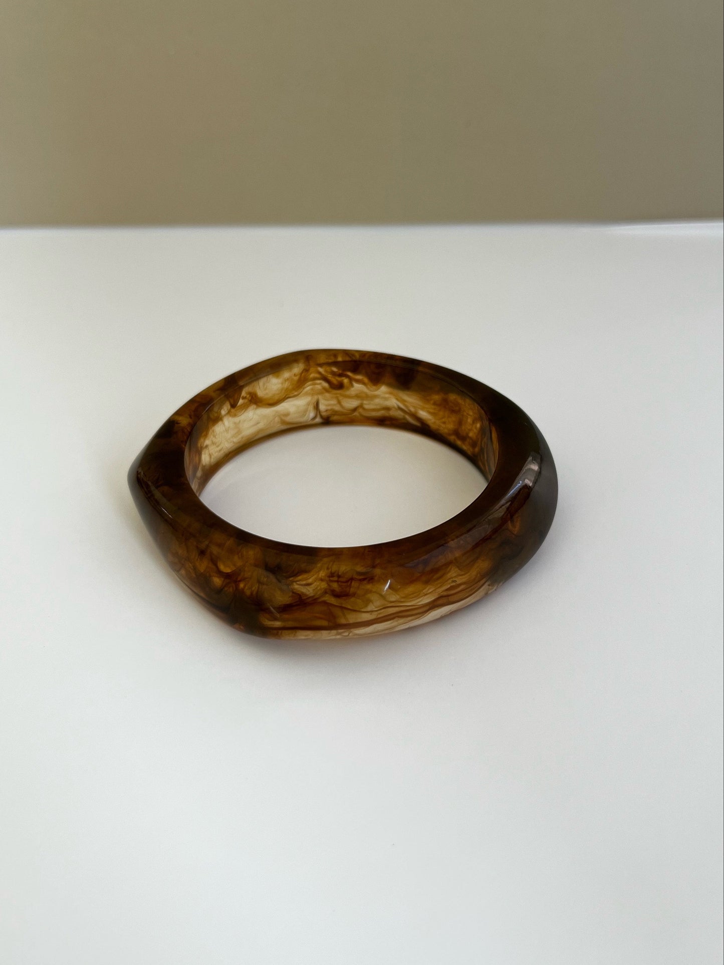 Marbled Chunky Bangle Bracelet