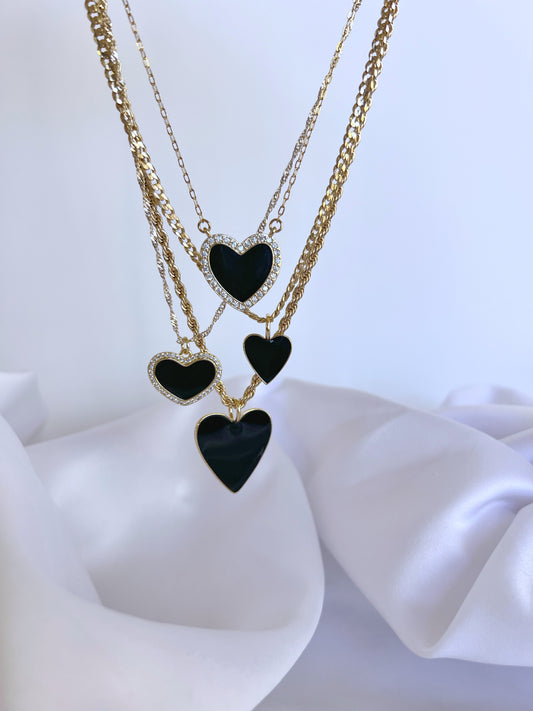 Black Heart Necklace