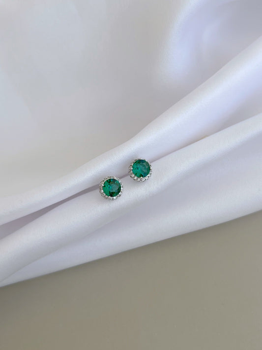 Aqua Halo Earrings